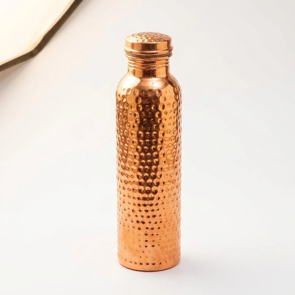Hammered copper water bottle