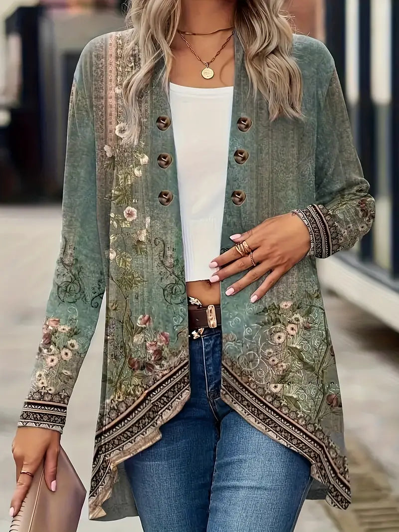 Aline™ | Floral Elegance Cardigan