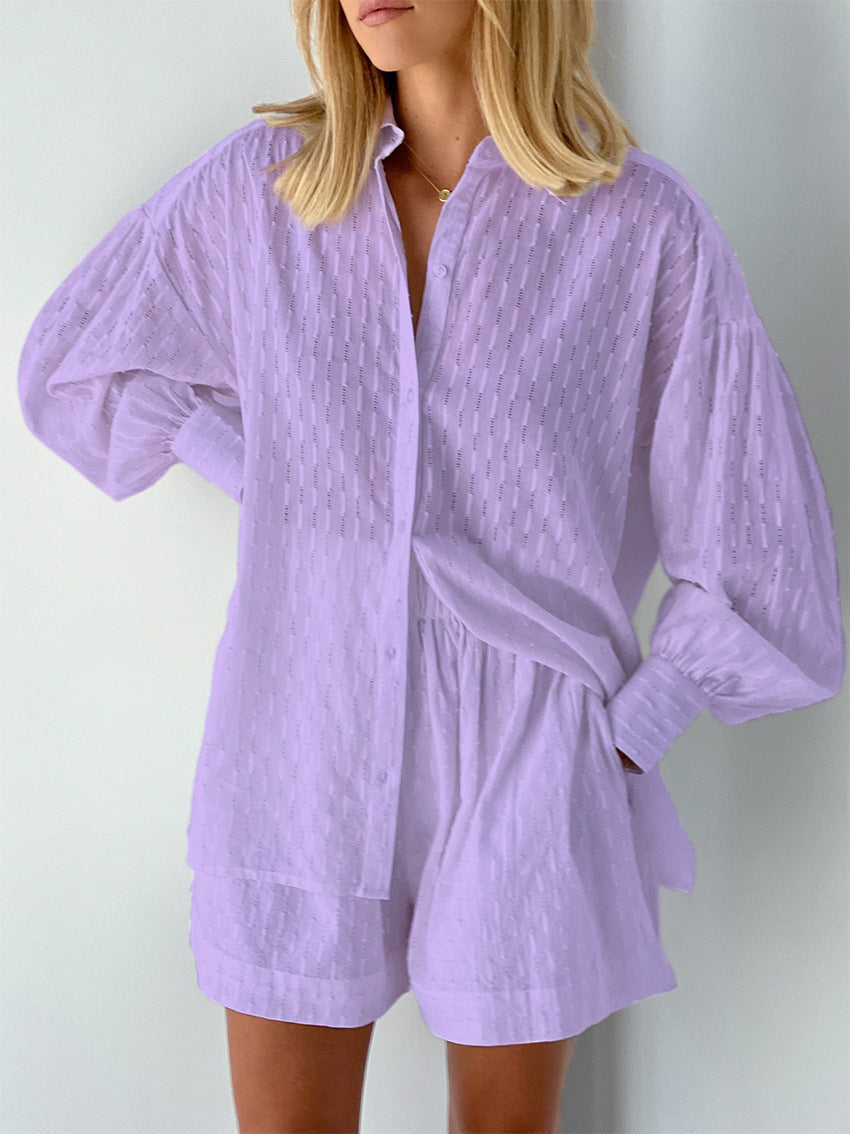 Elizabeth™ | Effortless Breezy Shirt & Shorts Set In Cotton