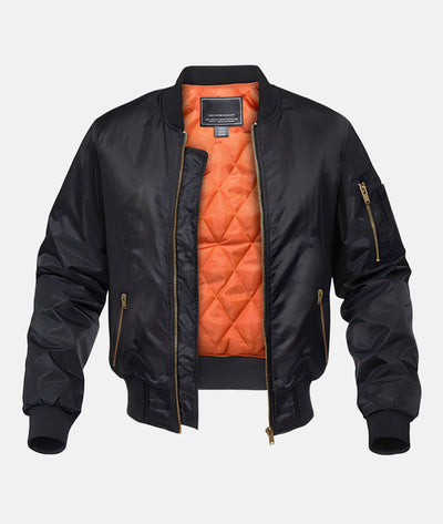 Solid Bomber Jacket Collared Relaxed Fit | Effortless Evening Out Men