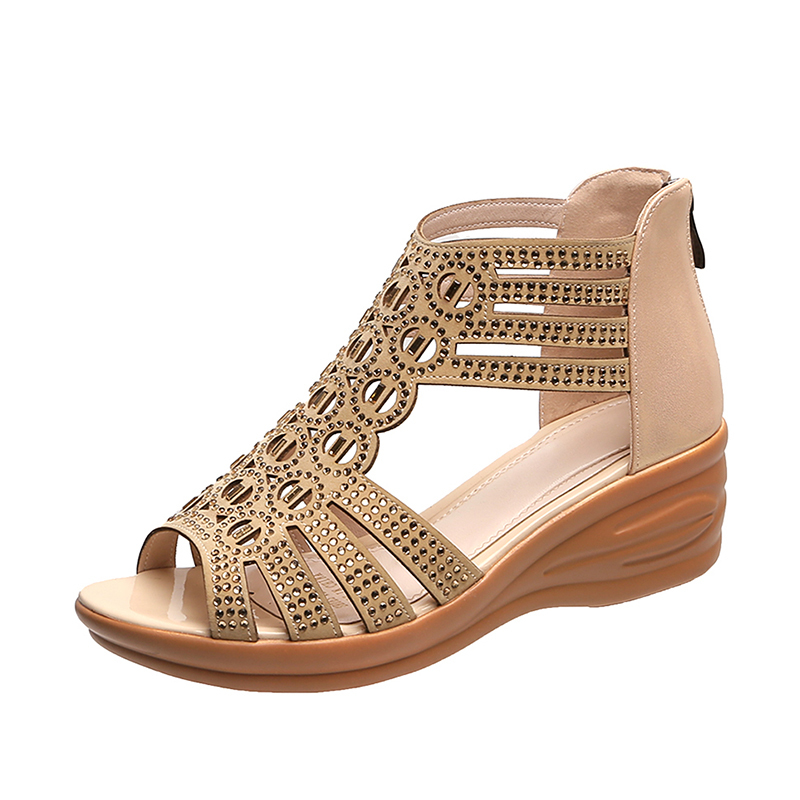 Deana™ | Elegant Strappy Wedge Sandals