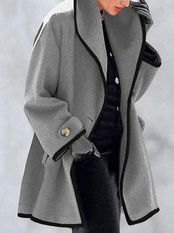 Synthia™ | Long Coat with Shawl Collar