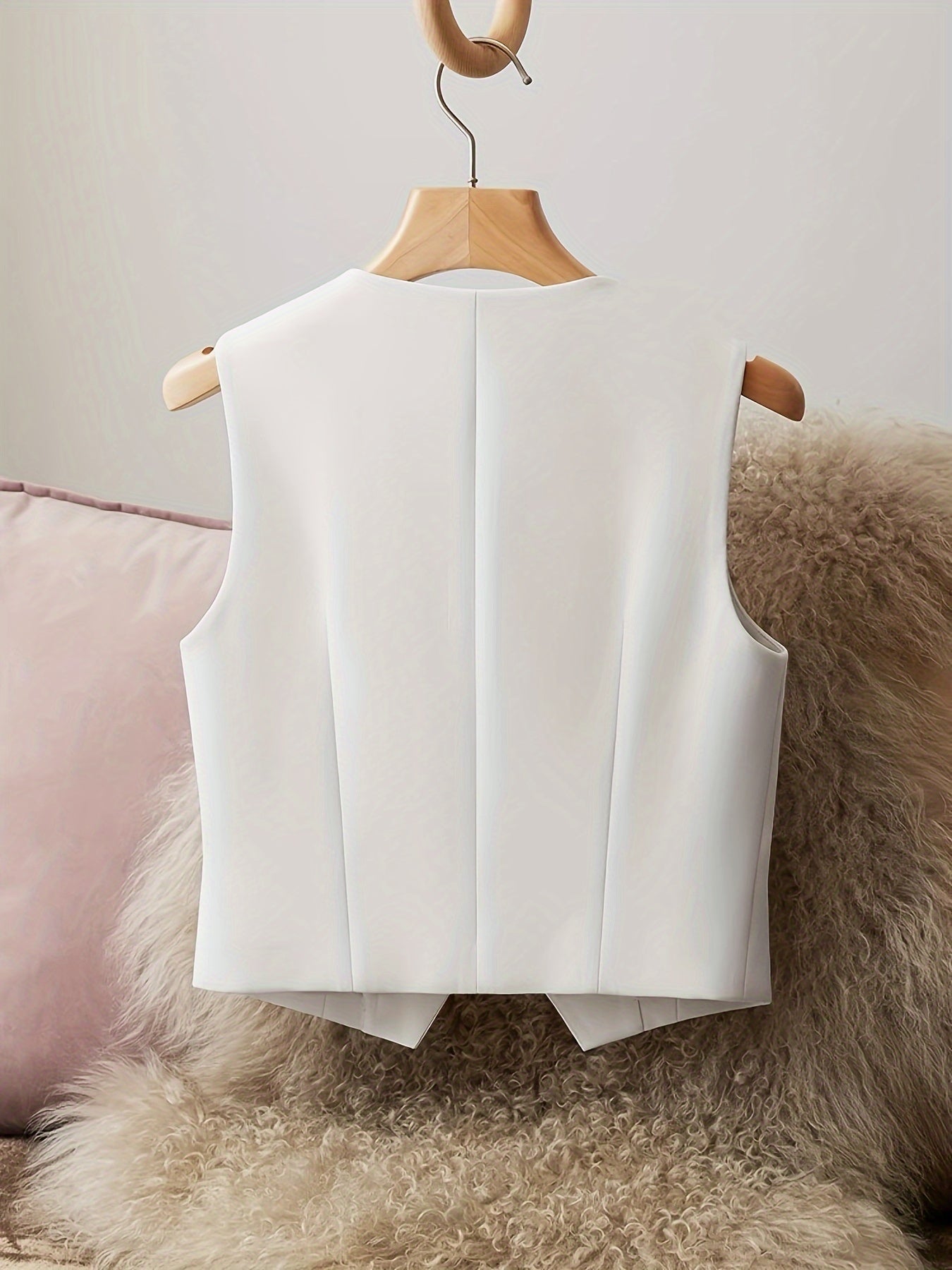 Sophia™ | Elegant Cream Blazer Vest