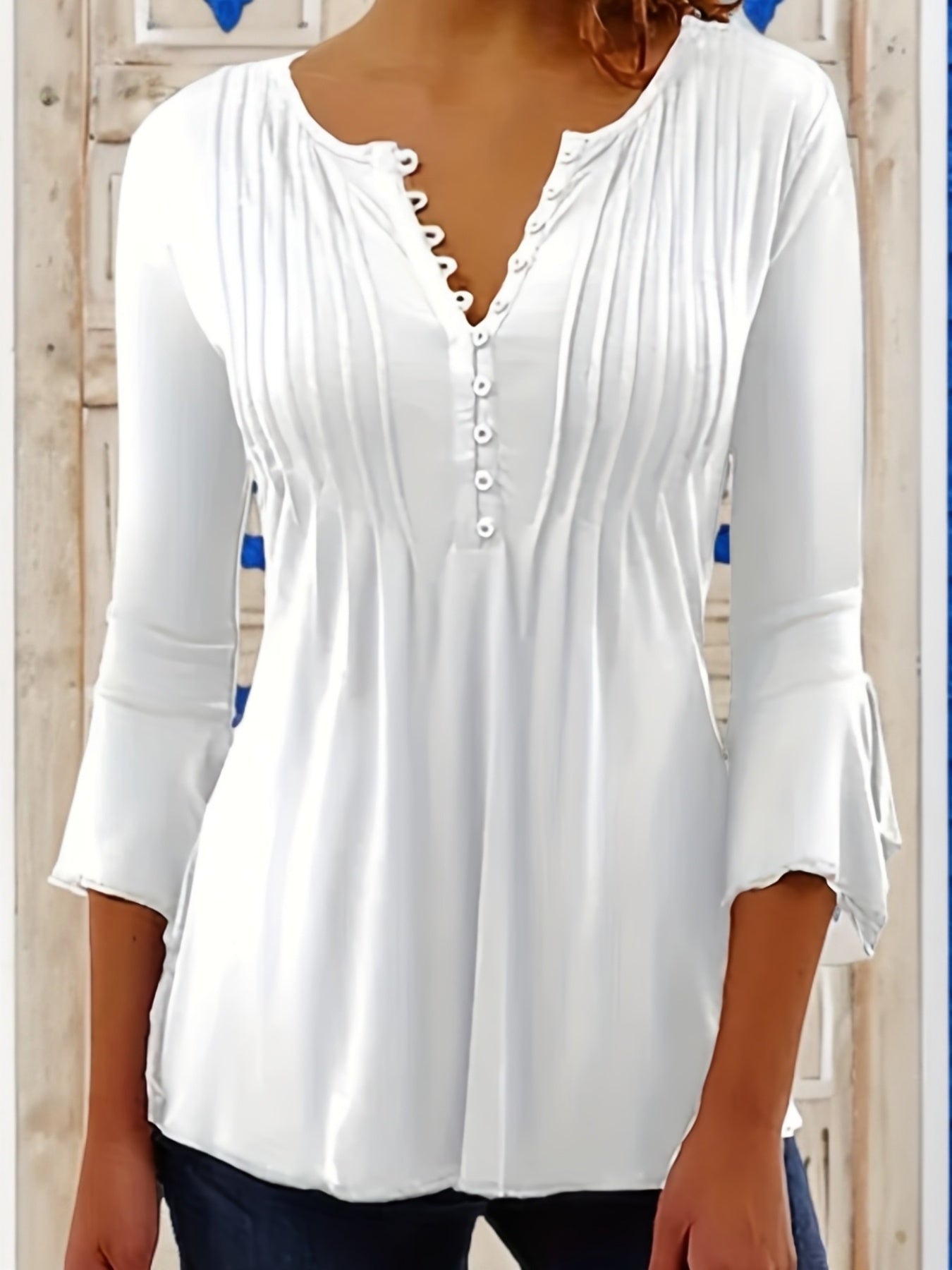 Elowen™ | Casual Ruched Blouse