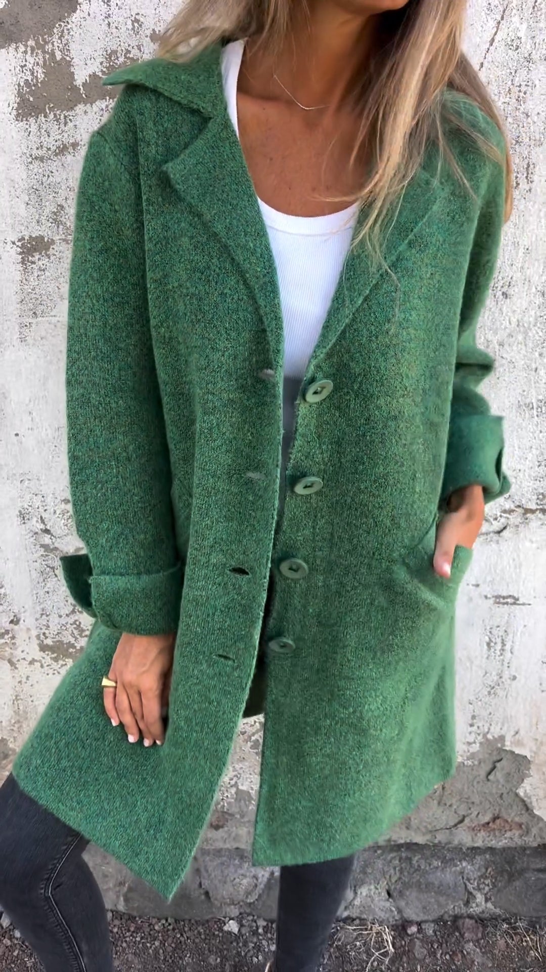 Adine™ | Elegant Knit Coat