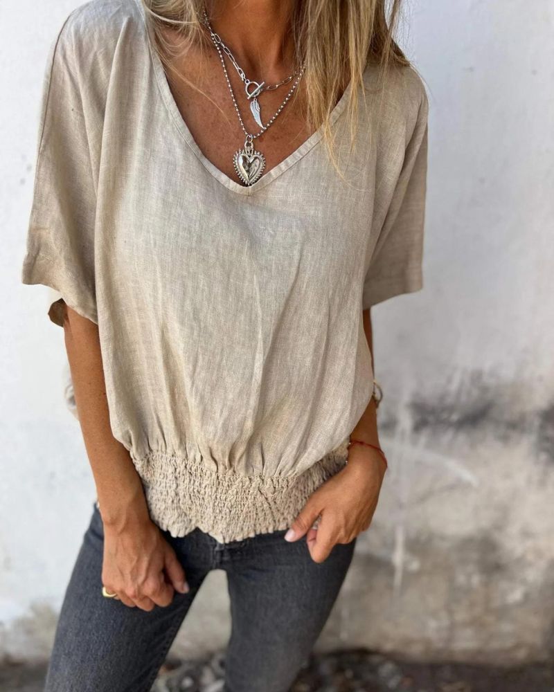 Jenny™ | Linen Relaxed Summer Top