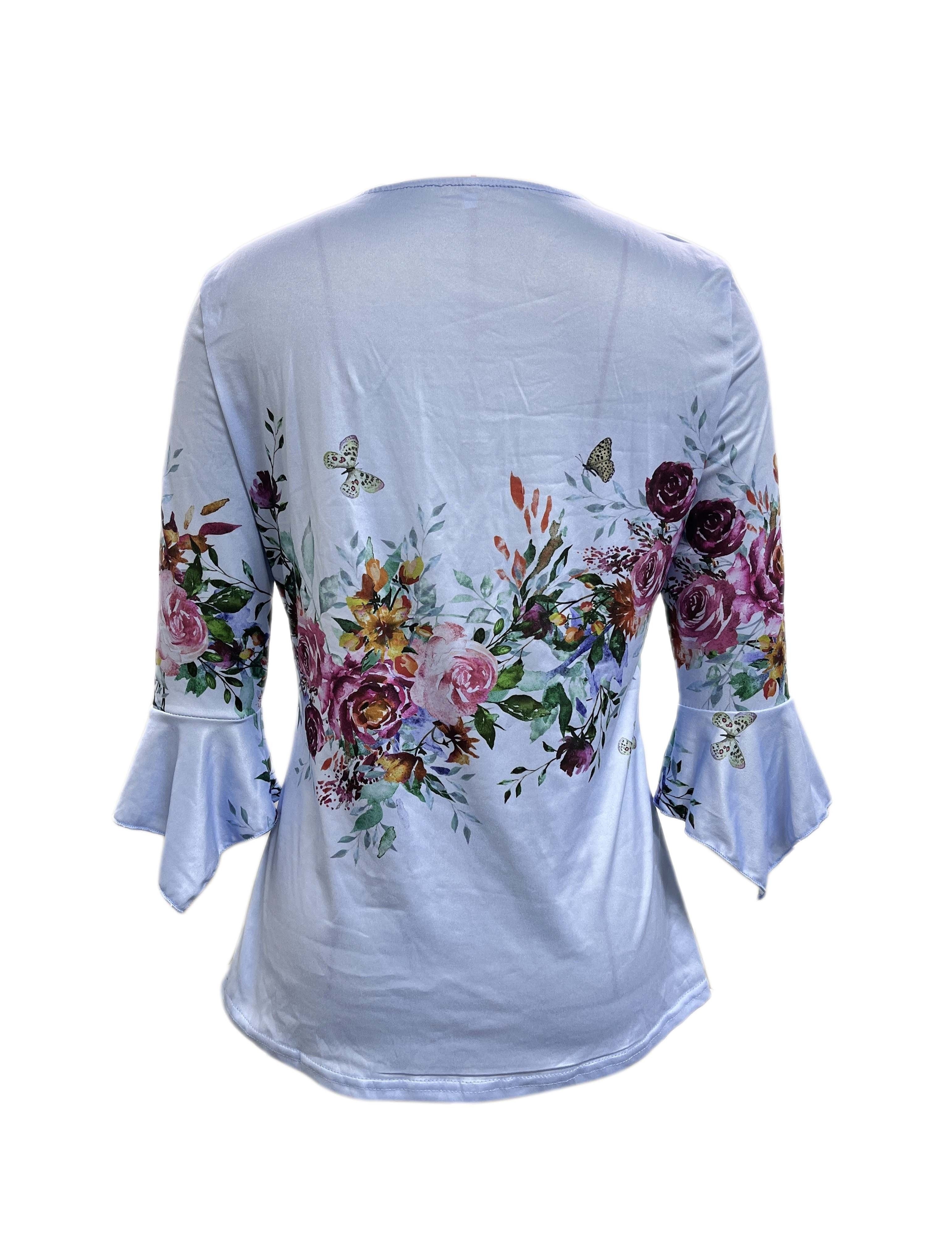 Chloe™ | Chic Floral V-Neck Blouse