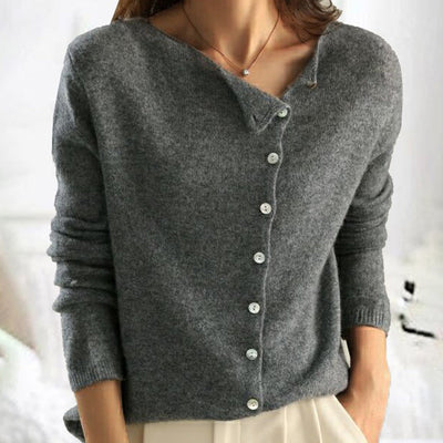 Women's Elegant Knit Sweater with Distinctive Design and Breathable Fabric for Year-Round Warmth