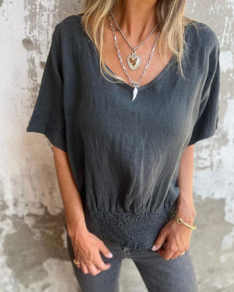 Jenny™ | Linen Relaxed Summer Top