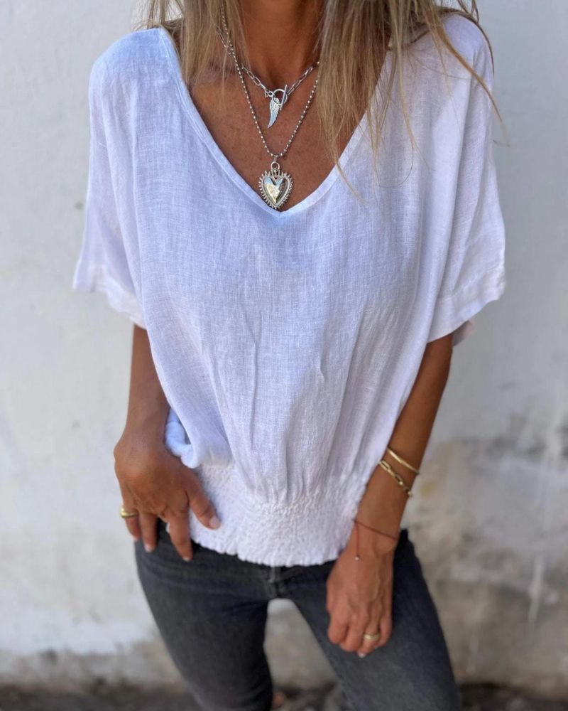 Jenny™ | Linen Relaxed Summer Top