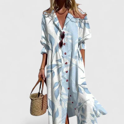 Solid Boho Dress V-Neck Short Sleeve | Elegant Evening Out Women