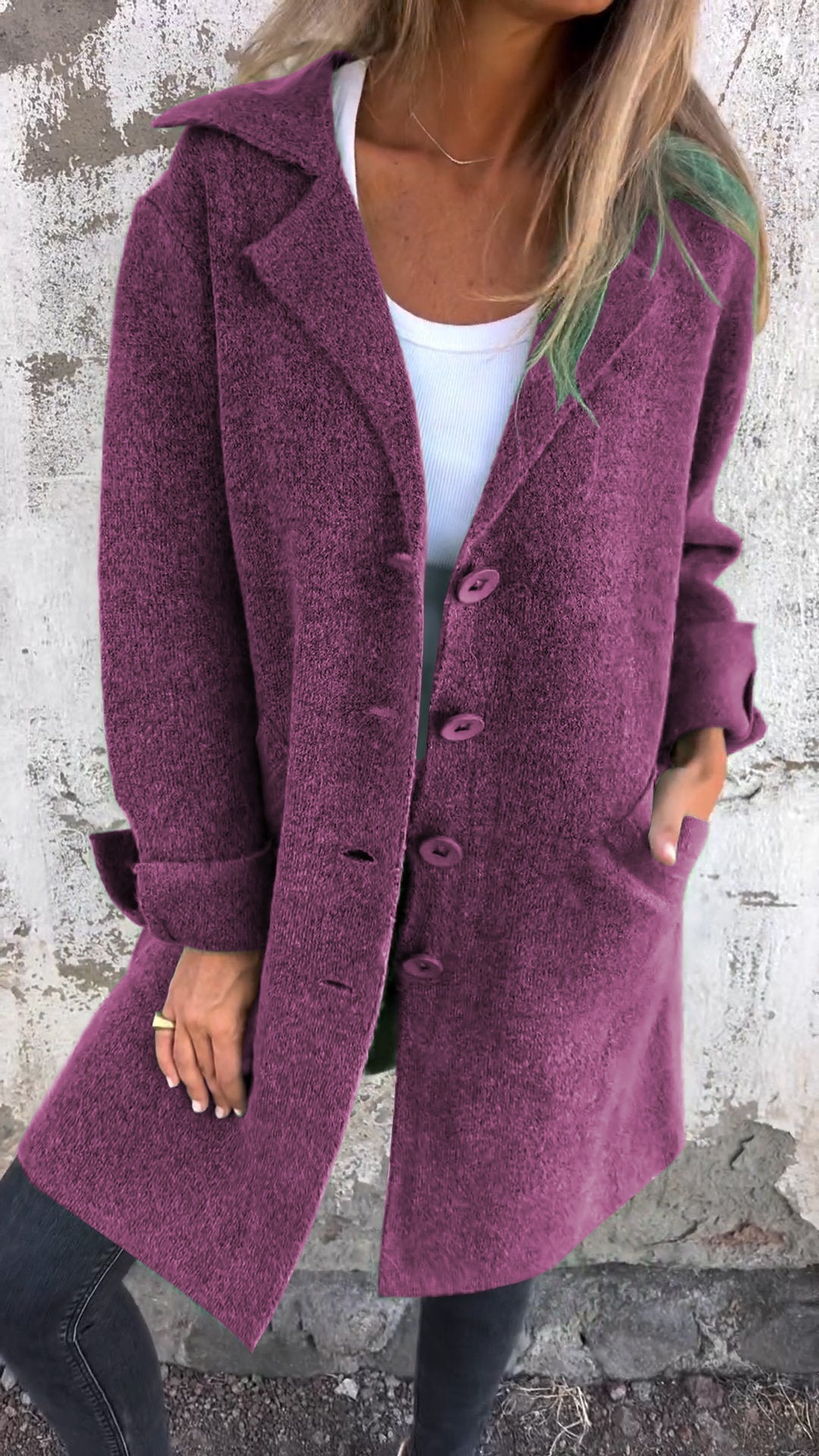 Adine™ | Elegant Knit Coat