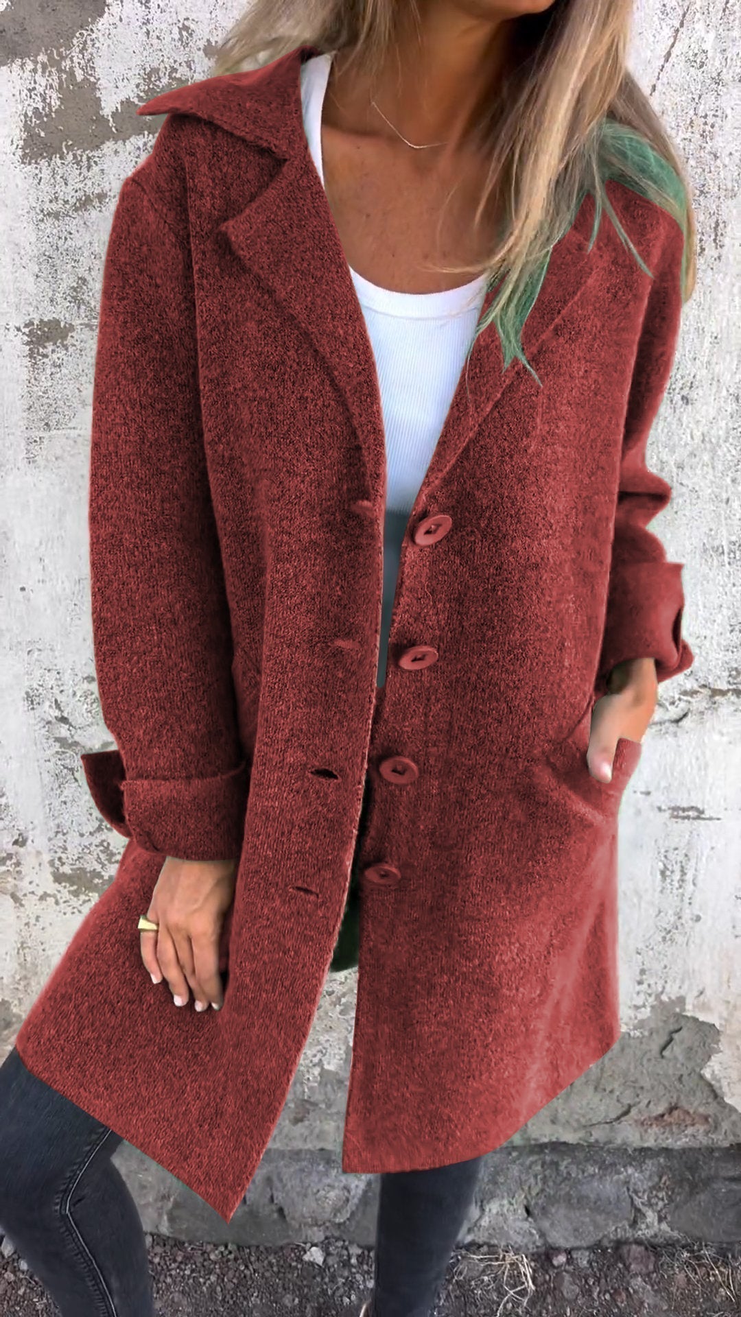 Adine™ | Elegant Knit Coat