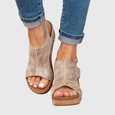 Solid Orthopedic Sandals Adjustable Buckle Lightweight | Effortless Everyday Women
