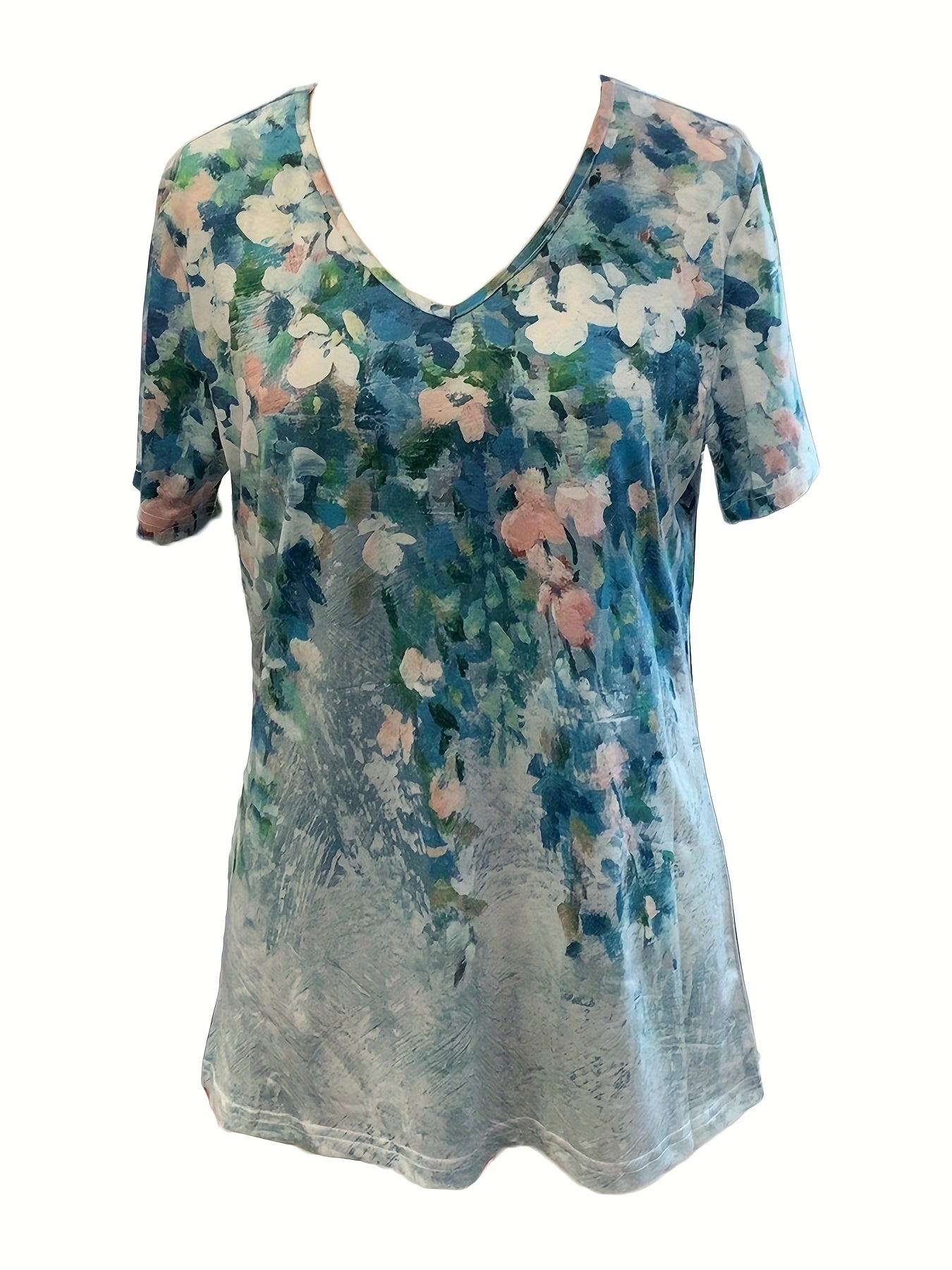 Amara™ | Casual Floral V-Neck Tee