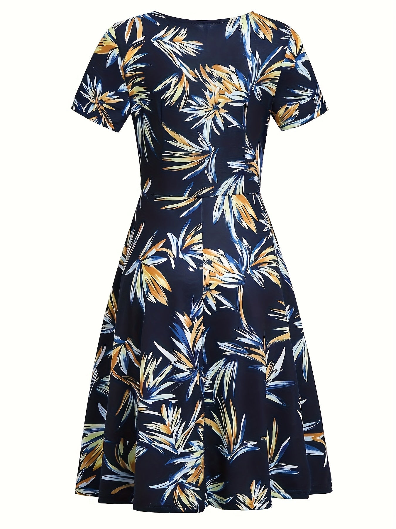 Lunara™ | Elegant Tropical Midi Dress