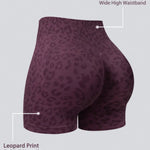 3D Dark Plum Purple Leopard Print