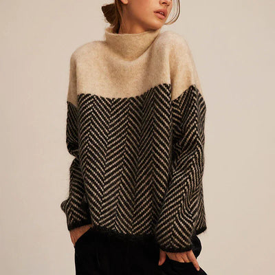 Women's Knit Turtleneck Sweater with Flattering Fit and Long Sleeves for Everyday Comfort