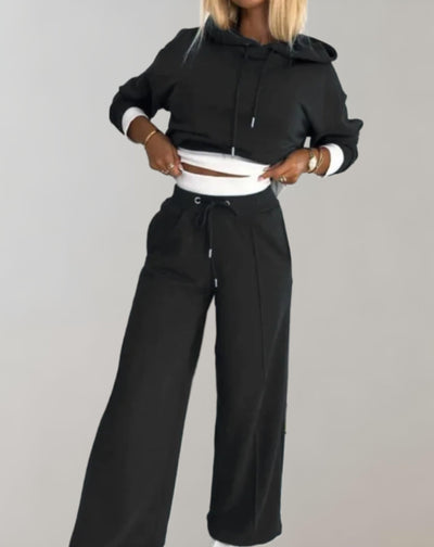 Women's hoodie and jogger co-ord set in black