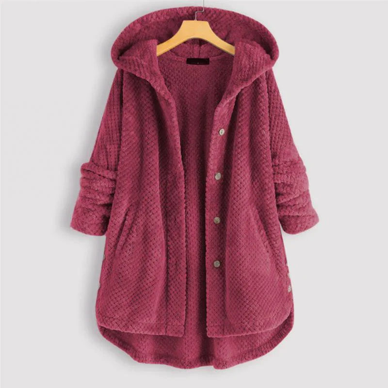 Dana™ | Cozy Hooded Ribbed Coat