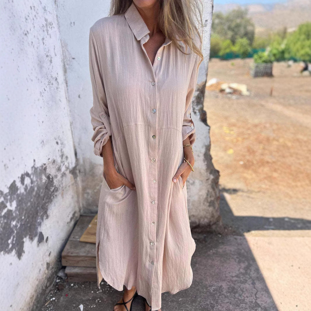 Liza™ | Elegant Cotton Shirt Dress