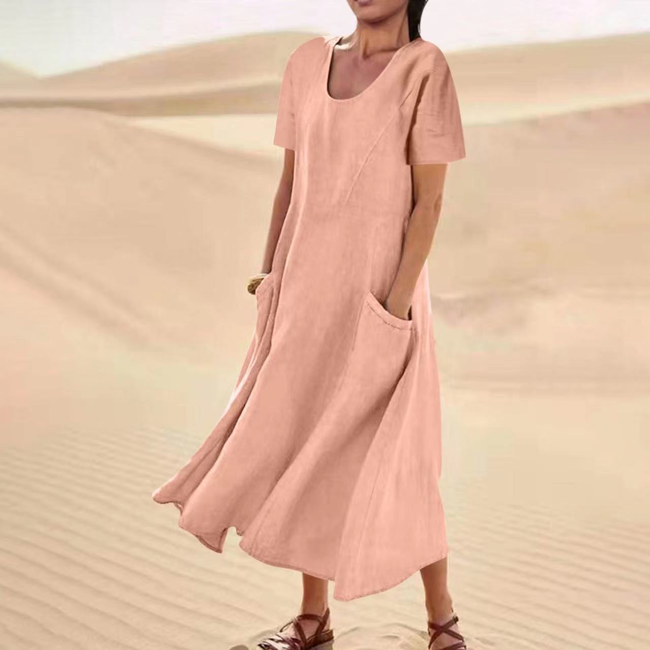 Beatrice™ | Elegant Cotton Pocket Dress