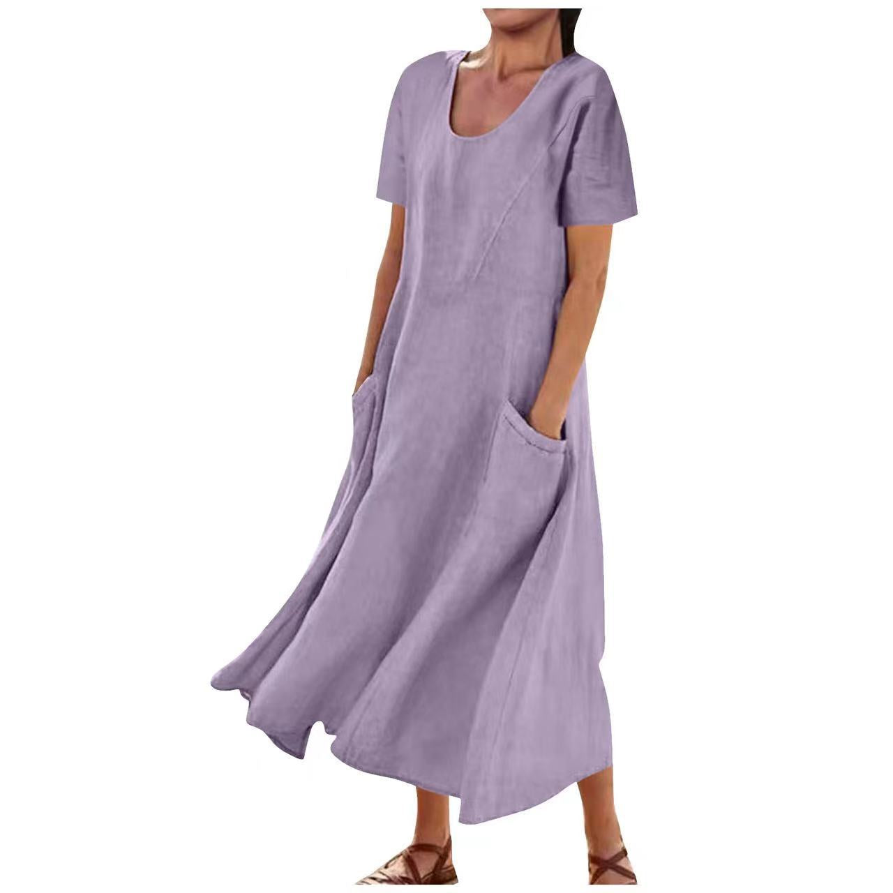 Beatrice™ | Elegant Cotton Pocket Dress