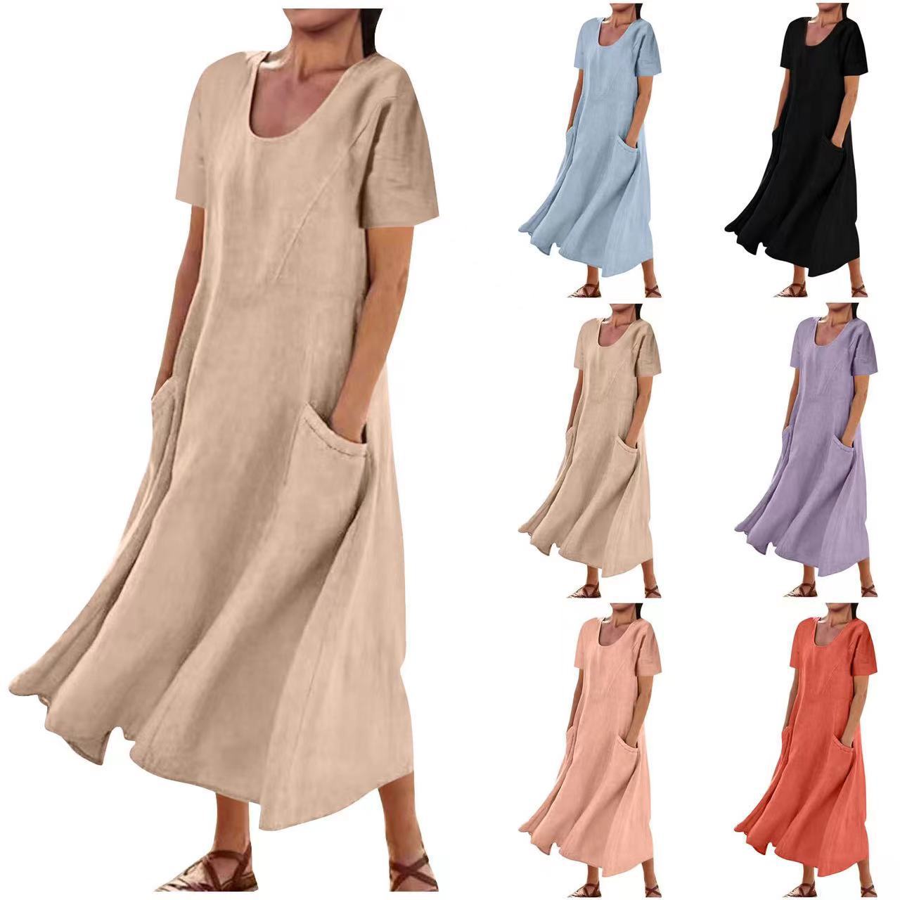 Beatrice™ | Elegant Cotton Pocket Dress