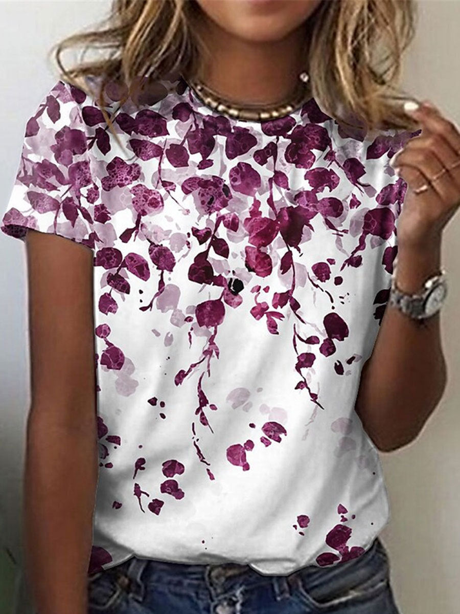 Ophelia™ | Vibrant Floral Print T-Shirt