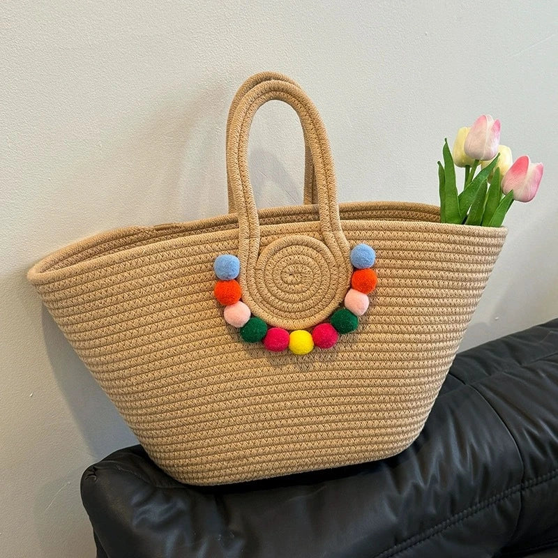 Solaya™ | Elegant Woven Straw Tote Bag