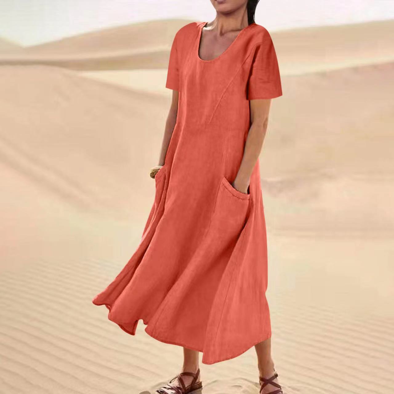 Beatrice™ | Elegant Cotton Pocket Dress