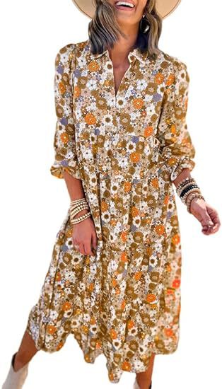 Mitski™ | Bohemian Floral A-Line Dress