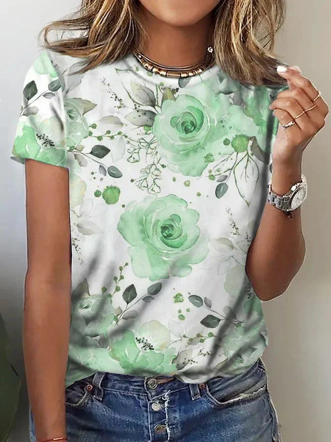 Ophelia™ | Vibrant Floral Print T-Shirt