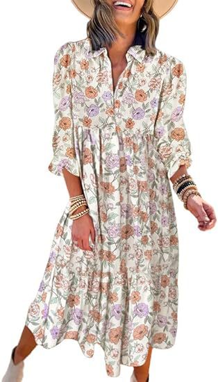 Mitski™ | Bohemian Floral A-Line Dress