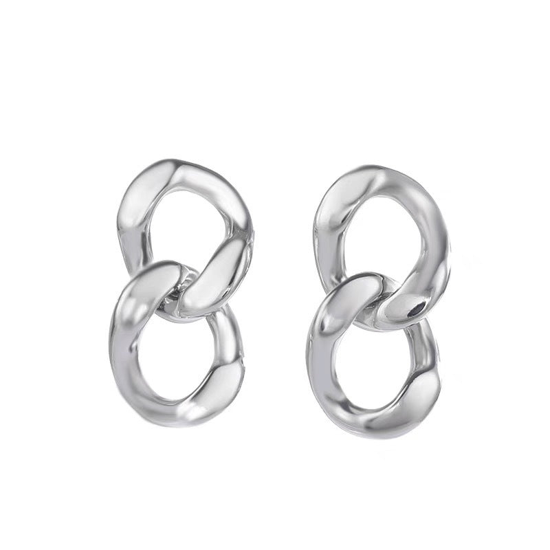 Nuna™ | Elegant Minimalist Metal Chain Earrings