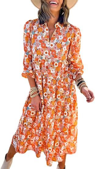 Mitski™ | Bohemian Floral A-Line Dress