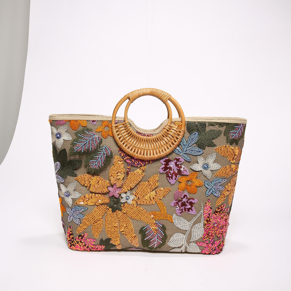 Elara™ | Floral Embroidered Boho Tote