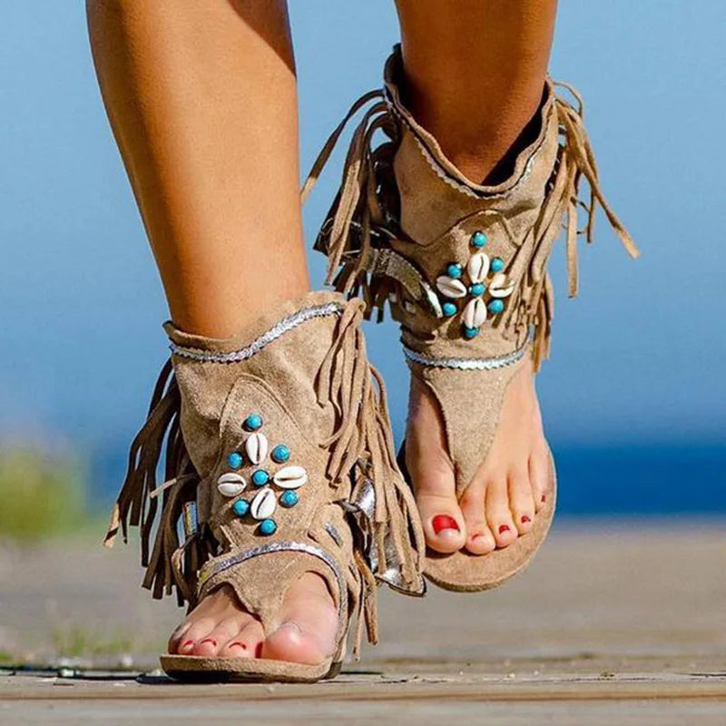 Farrah™ | Bohemian Fringe Sandals