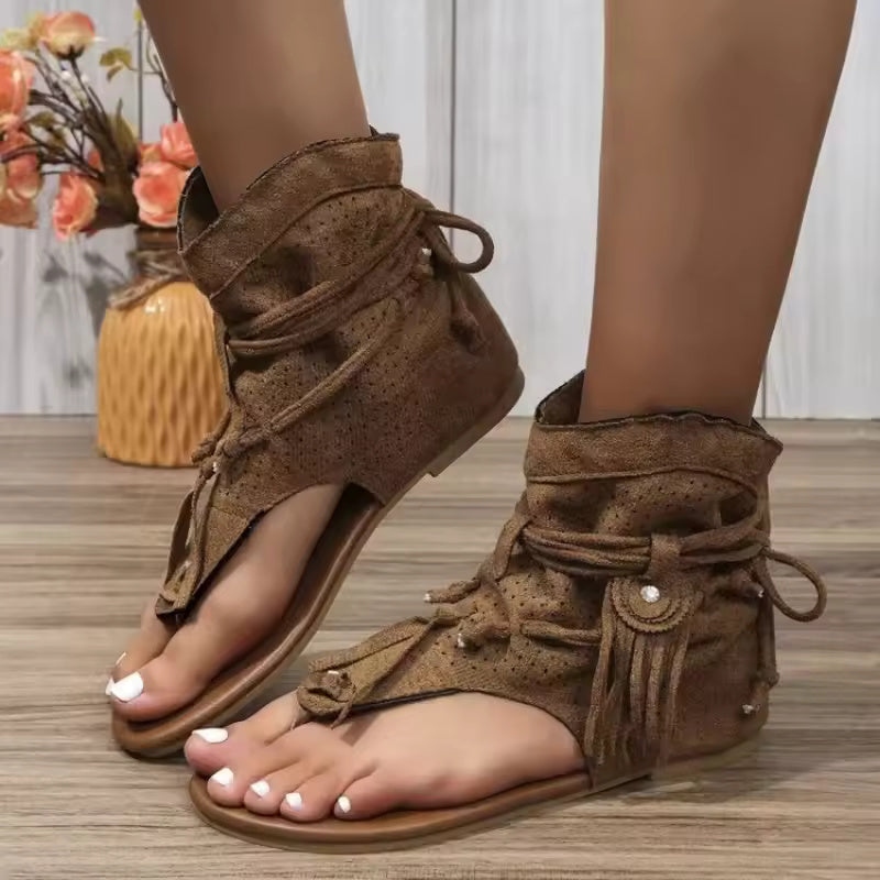 Bellie™ | Boho Fringe Sandals