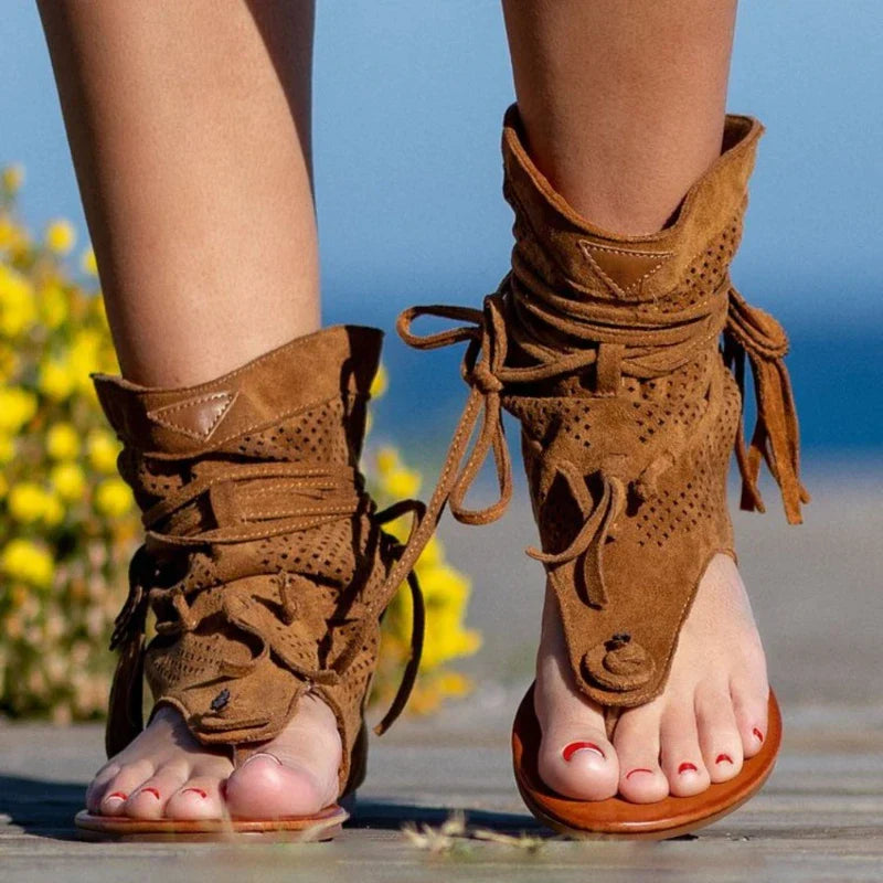 Bellie™ | Boho Fringe Sandals