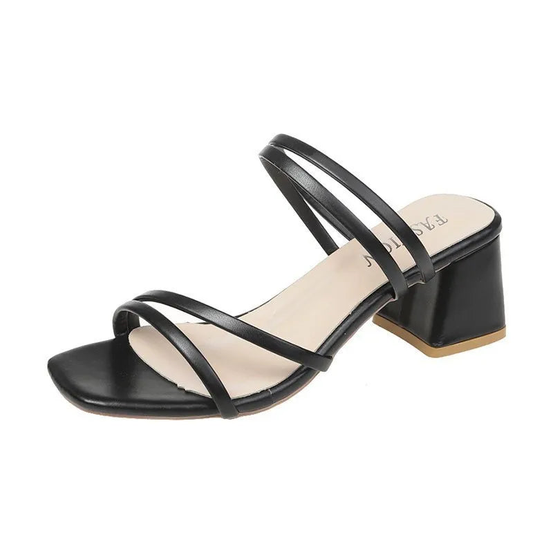 Pamela™ | Elegant Strappy Block Heel Sandals