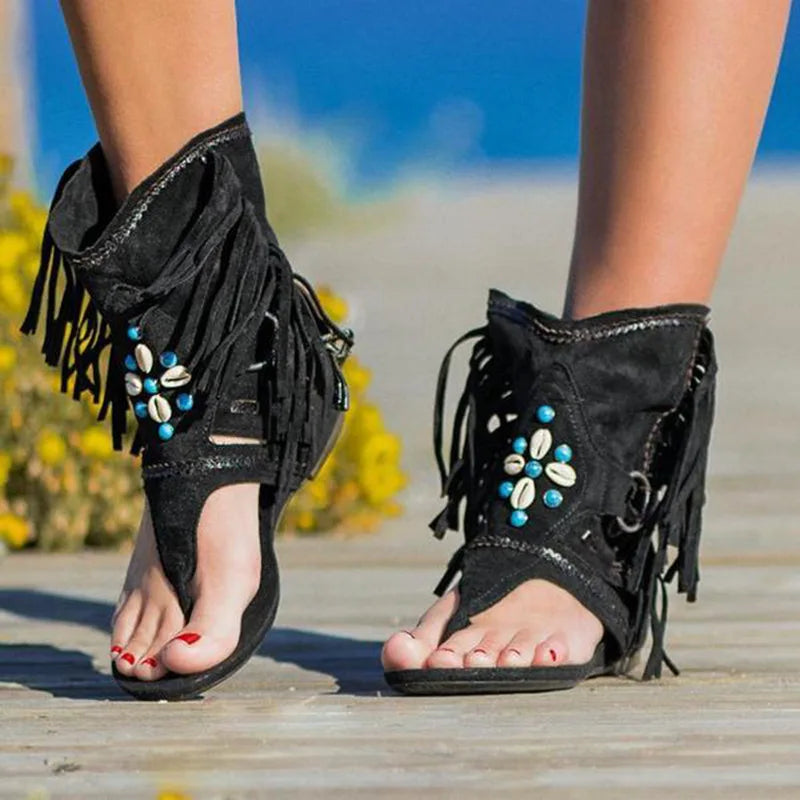 Farrah™ | Bohemian Fringe Sandals