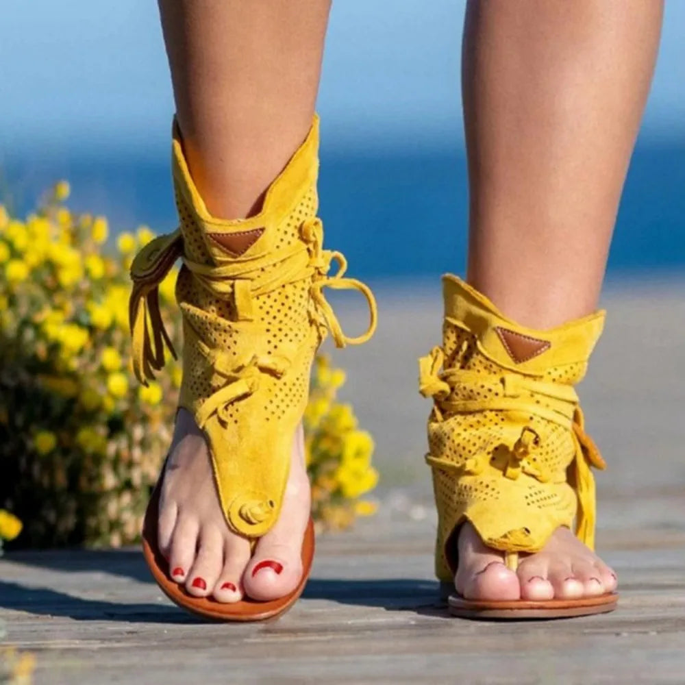 Bellie™ | Boho Fringe Sandals