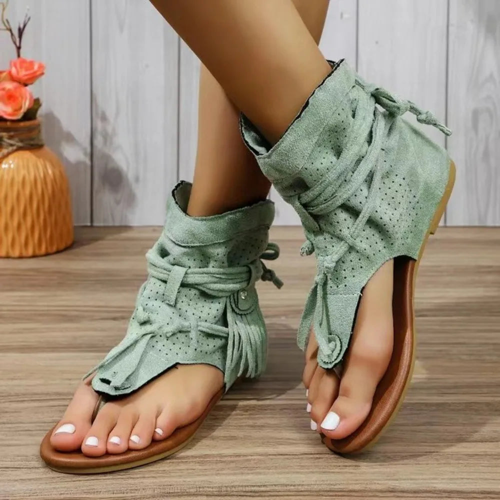 Bellie™ | Boho Fringe Sandals