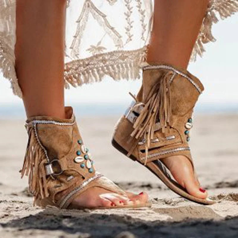 Farrah™ | Bohemian Fringe Sandals