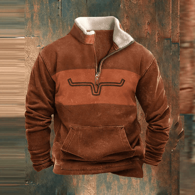 Men's Graphic Zip-Up Sweatshirt with Relaxed Fit and Eye-Catching Design for Everyday Comfort