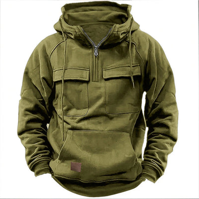 Men's Zip-Up Hoodie with Flattering Fit and Functional Pockets for Everyday Comfort