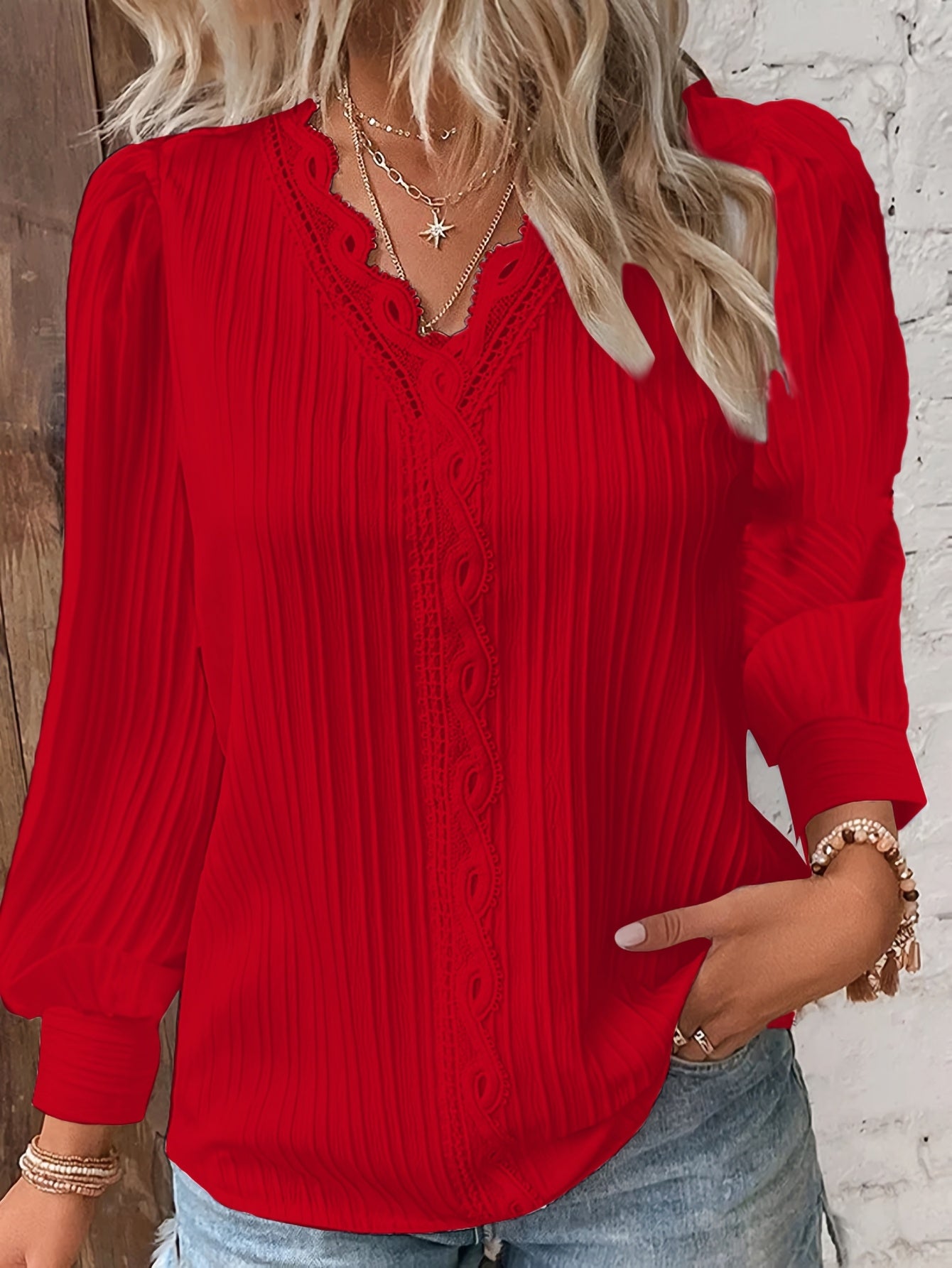 Linara™ | Elegant V-Neck Blouse