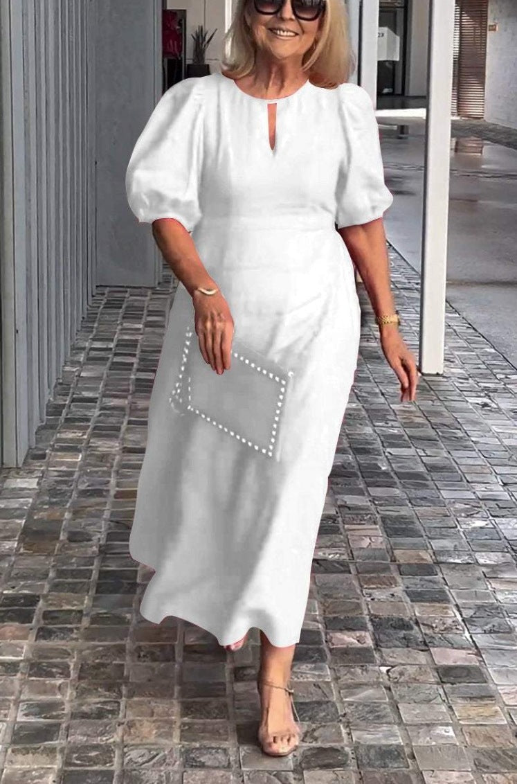 Angela™ | Elegant Cotton Maxi Dress