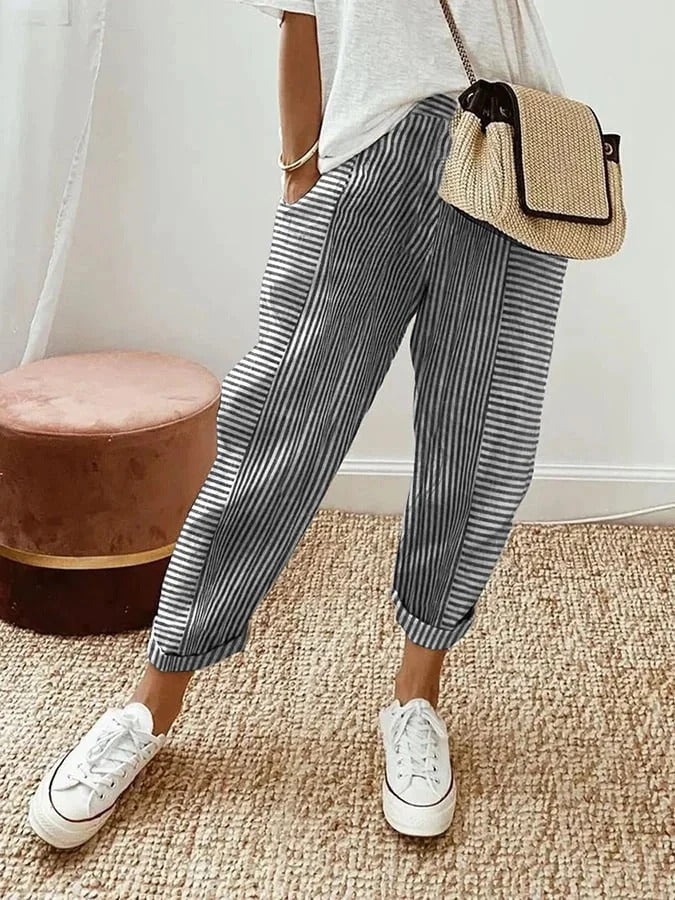 Lore™ | Stylish Striped Cotton Pants